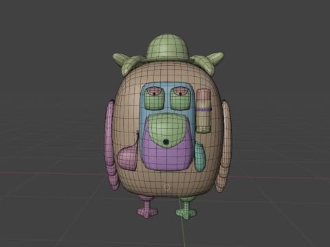 Lemon The Explorer Owl Low-poly Modèle 3D