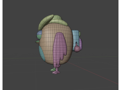 Lemon The Explorer Owl Low-poly Modèle 3D