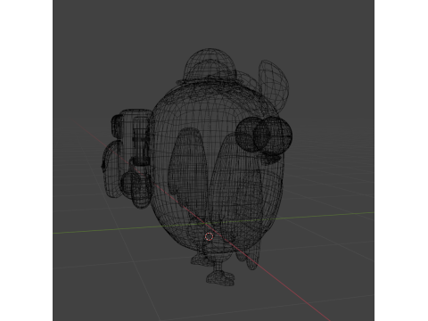 Lemon The Explorer Owl Low-poly Modèle 3D