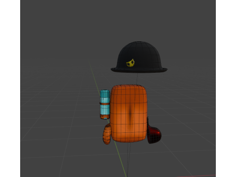 Lemon The Explorer Owl Low-poly Modèle 3D