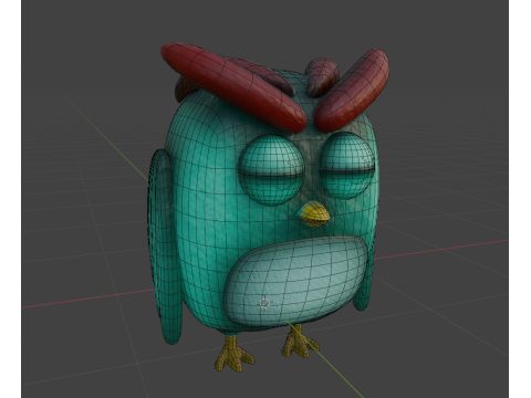 Lemon The Explorer Owl Low-poly Modèle 3D