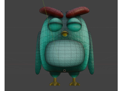 Lemon The Explorer Owl Low-poly Modèle 3D