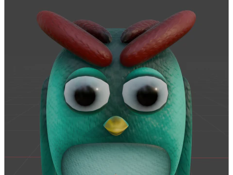 Lemon The Explorer Owl Low-poly 3D Model