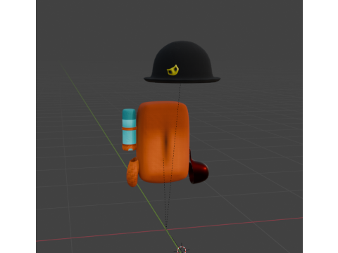 Lemon The Explorer Owl Low-poly Modèle 3D
