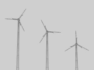 Wind Turbine Low poly Low-poly Modello 3D