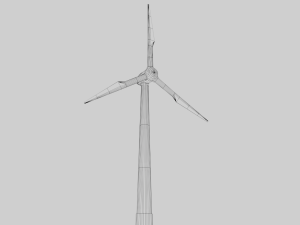 Wind Turbine Low poly Low-poly Modello 3D