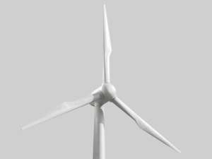 Wind Turbine Low poly Low-poly Modello 3D