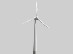 Wind Turbine Low poly Low-poly Modello 3D