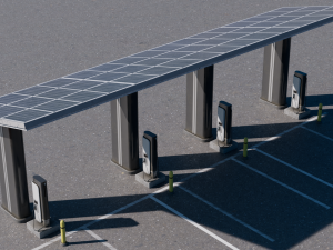 Electric Charging Station Car Low Poly Low-poly Modelo 3D