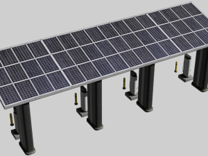 Electric Charging Station Car Low Poly Low-poly Modèle 3D