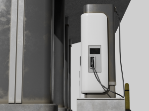 Electric Charging Station Car Low Poly Low-poly Modèle 3D
