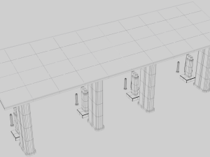 Electric Charging Station Car Low Poly Low-poly Modèle 3D