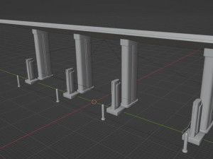 Electric Charging Station Car Low Poly Low-poly Modèle 3D