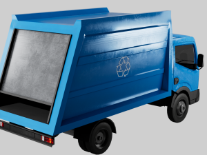 Recycle Truck Waste Car Low Poly Low-poly Modelo 3D