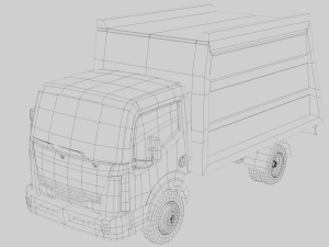 Recycle Truck Waste Car Low Poly Low-poly Modelo 3D