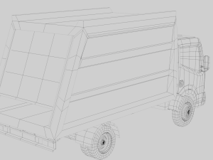 Recycle Truck Waste Car Low Poly Low-poly Modelo 3D
