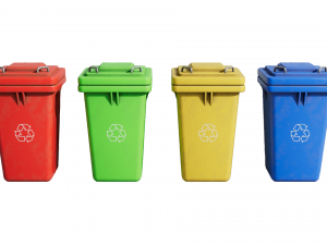 Recycle Trash Garbage Cans Low Poly 3D Low-poly 3D-Modell