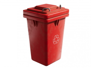 Recycle Trash Garbage Cans Low Poly 3D Low-poly 3D-Modell