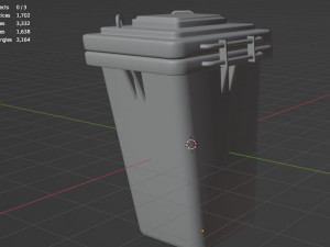 Recycle Trash Garbage Cans Low Poly 3D Low-poly 3D-Modell