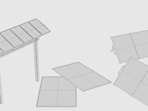 Solar Panel Ecology energy Low Poly Low-poly 3D Model