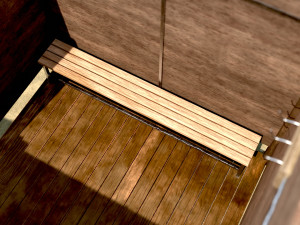Dressing booth Changing room Beach cabin tent Low-poly Modelo 3D