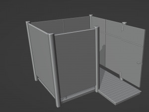 Dressing booth Changing room Beach cabin tent Low-poly Modelo 3D