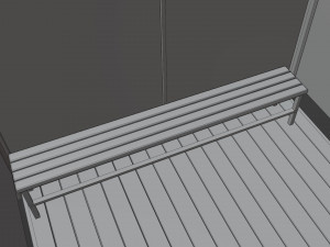 Dressing booth Changing room Beach cabin tent Low-poly Modelo 3D