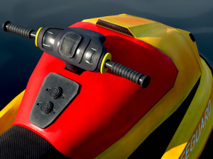 Rescue Jet Ski Water scooter Aquabike Hydrocycle Jet boat Low-poly 3D Модель