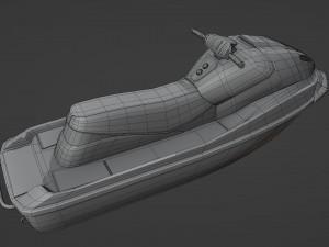 Rescue Jet Ski Water scooter Aquabike Hydrocycle Jet boat Low-poly Model 3D