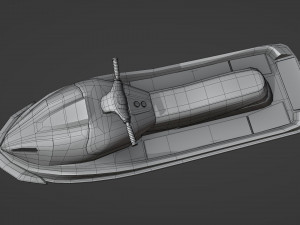 Rescue Jet Ski Water scooter Aquabike Hydrocycle Jet boat Low-poly Model 3D