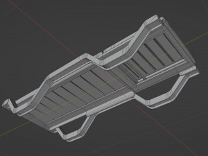 Sun lounger Deck chair Resting beach bed Low-poly 3D 모델