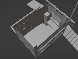 Lifestation post Lifeguard station Beach safety Low-poly 3D Model
