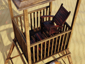 Lifeguard Rescue Guard tower Beach lookout 3D Model