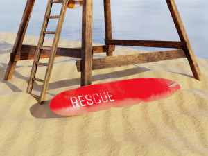 Lifeguard Rescue Guard tower Beach lookout 3D Model