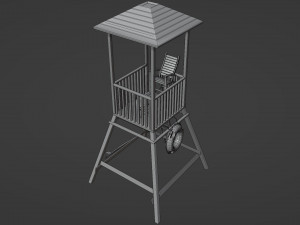 Lifeguard Rescue Guard tower Beach lookout 3D Model