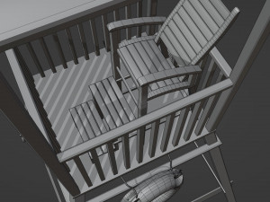 Lifeguard Rescue Guard tower Beach lookout 3D Model