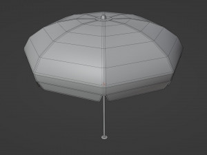 Beach Parasol Umbrella Sun shelter Outdoor Garden Low-poly Modelo 3D