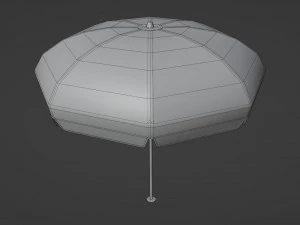 Beach Parasol Umbrella Sun shelter Outdoor Garden Low-poly 3D Model