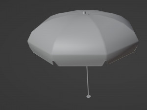 Beach Parasol Umbrella Sun shelter Outdoor Garden Low-poly Modelo 3D