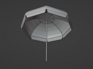 Beach Parasol Umbrella Sun shelter Outdoor Garden Low-poly Modelo 3D