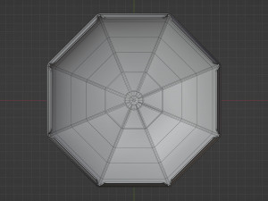 Beach Parasol Umbrella Sun shelter Outdoor Garden Low-poly Modelo 3D