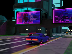 Metropolis Megalopolis Cosmopolis Town Sci fi Future Low-poly 3D Model