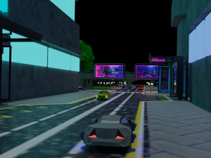 Metropolis Megalopolis Cosmopolis Town Sci fi Future Low-poly 3D Model