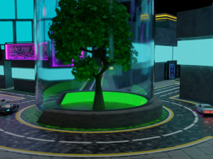 Metropolis Megalopolis Cosmopolis Town Sci fi Future Low-poly 3D Model