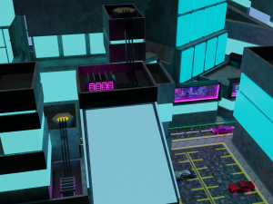Metropolis Megalopolis Cosmopolis Town Sci fi Future Low-poly 3D Model