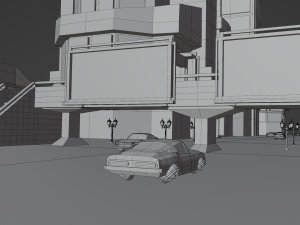 Metropolis Megalopolis Cosmopolis Town Sci fi Future Low-poly 3D Model