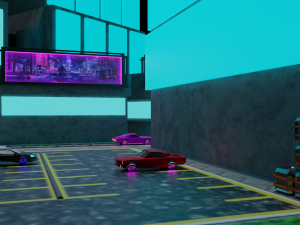 Metropolis Megalopolis Cosmopolis Town Sci fi Future Low-poly 3D Model