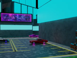 Metropolis Megalopolis Cosmopolis Town Sci fi Future Low-poly 3D Model