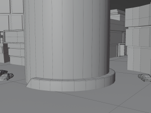 Metropolis Megalopolis Cosmopolis Town Sci fi Future Low-poly 3D Model