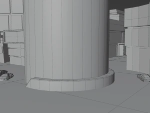 Metropolis Megalopolis Cosmopolis Town Sci fi Future Low-poly 3D Model